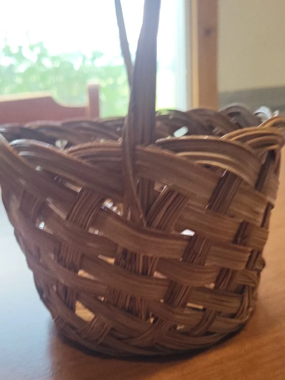 Woven Brown Handheld Basket Bag Vintage Gatherinh Basket